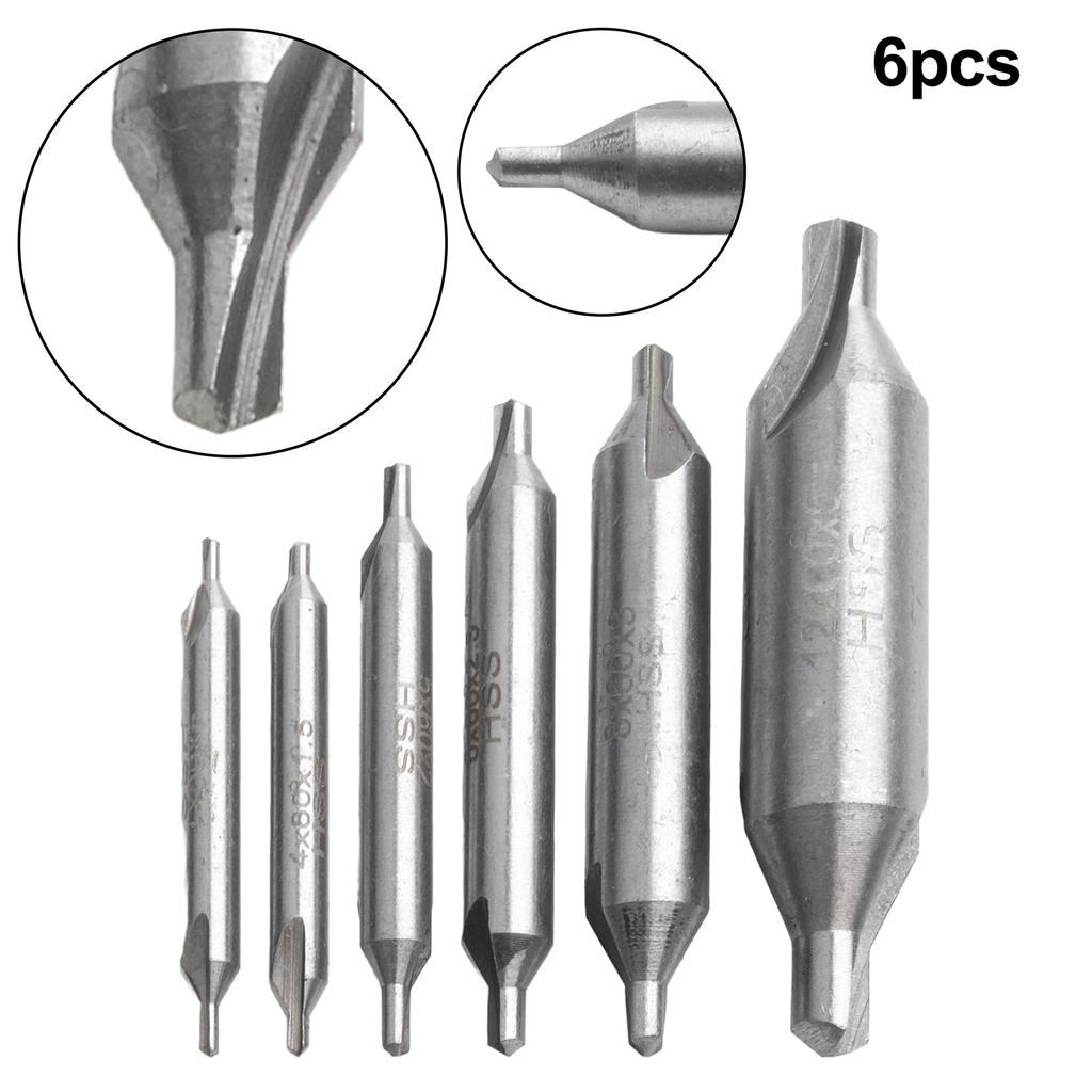 60-Degree Angle Center Drill Bits Metalworking Tough Material 60-Degree Countersink Accurate Center Holes High Speed Steel