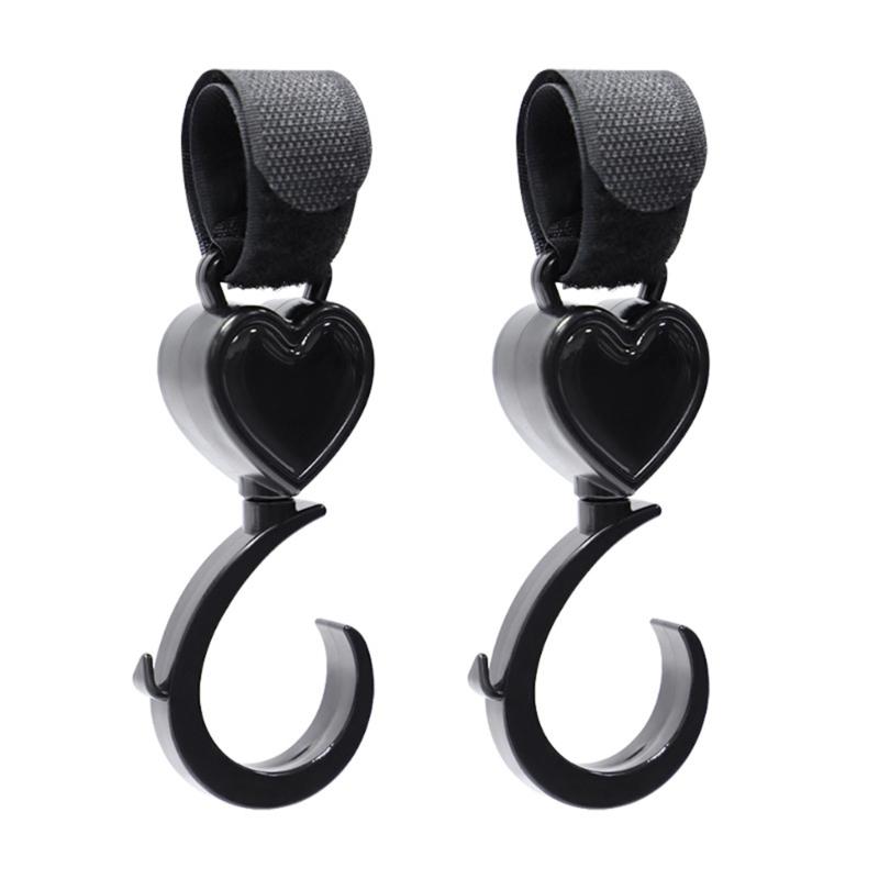 

Stroller Hooks Stroller Accessories Bike Hooks 360-Degree Rotating Mommy Hook Holder for Stroller Bag Shopping Cart 1