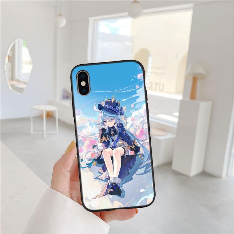 FM26 Genshin Impact Soft Shell Phone Case for iPhone 16 15 14 13 12 Pro Max Plus Mini