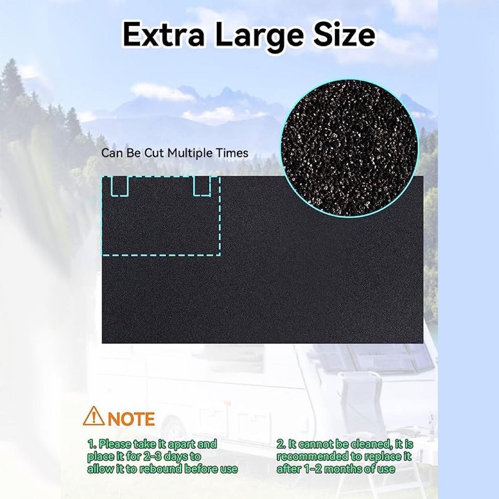 16x40 Inches RV A/C Filter Foam Cuttable Trailer Air Conditioner Filter Foam RV Air Conditioner Foam Filter Replacement