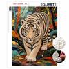 Tiger Pearl Kit DIY 5D Rhinestone Art Craft for Adults Home Party Decoration Handmade Gift