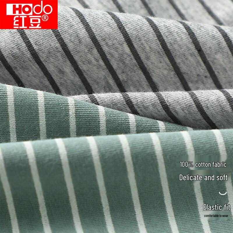 Hongdou Men's Pure Cotton Mid-Rise Boxer Briefs (4-Pack)