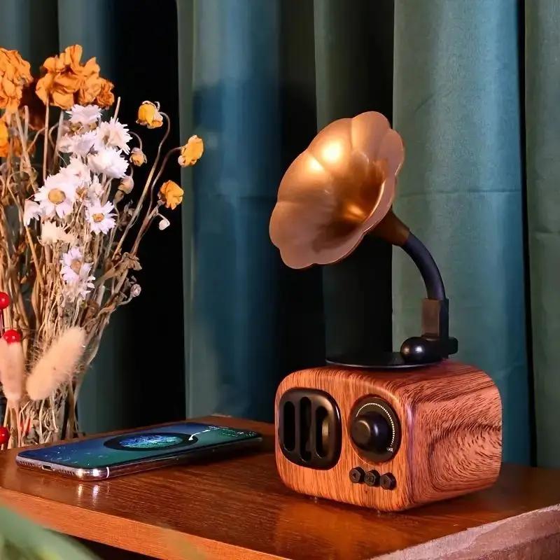 Music Box Phonograph Retro Classical Gramophone Musical Box Table Desk Home Decoration Indoor Artwork Holiday Gift