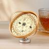 Adjustable Wooden Sundial Perpetual Calendar, Desktop Ornament and Timer for Home or Office Decor