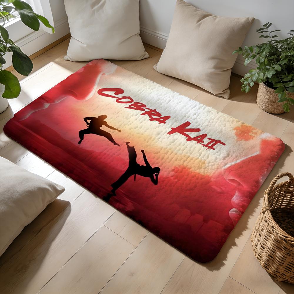 Action TV CCobra KKai Movie Floor Mat Soft Flannel Absorbent Mat Non-Slip Rug Home Bedroom Bathroom