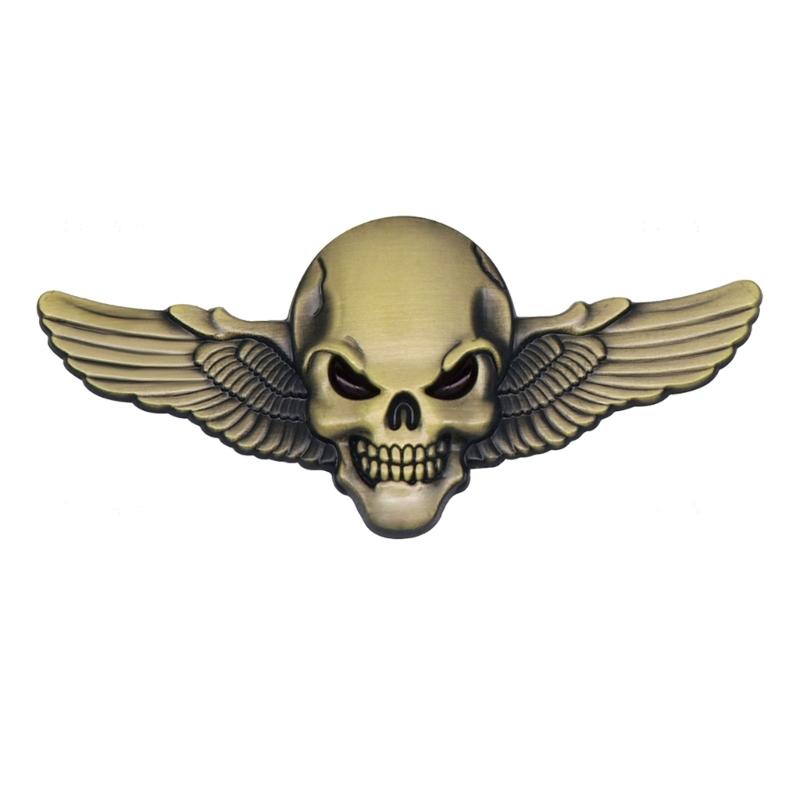 3D Metal Devil Skull Car Emblems Sticker Auto Badge Sticker Bumper Decal for Car SUV Truck Motorbike