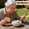 Adaptive Spoon Stainless Steel Self-Feeding Utensils Metal Auxiliary Spoon for Disabled People Elderly Seniors Patients