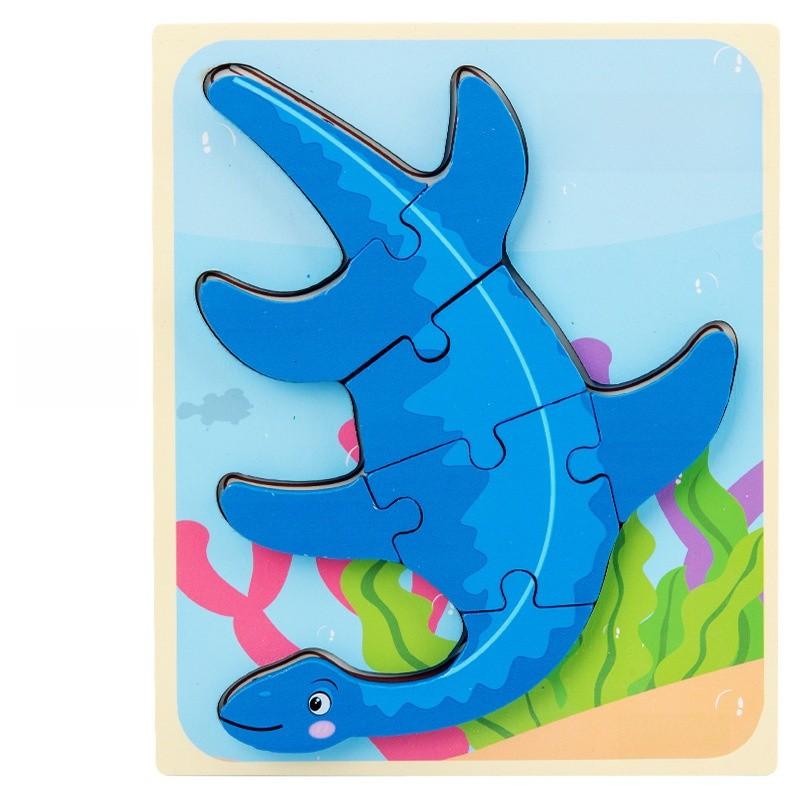 Dinosaur 3d Puzzle Wooden Brain Teaser For Kids Educational Toy