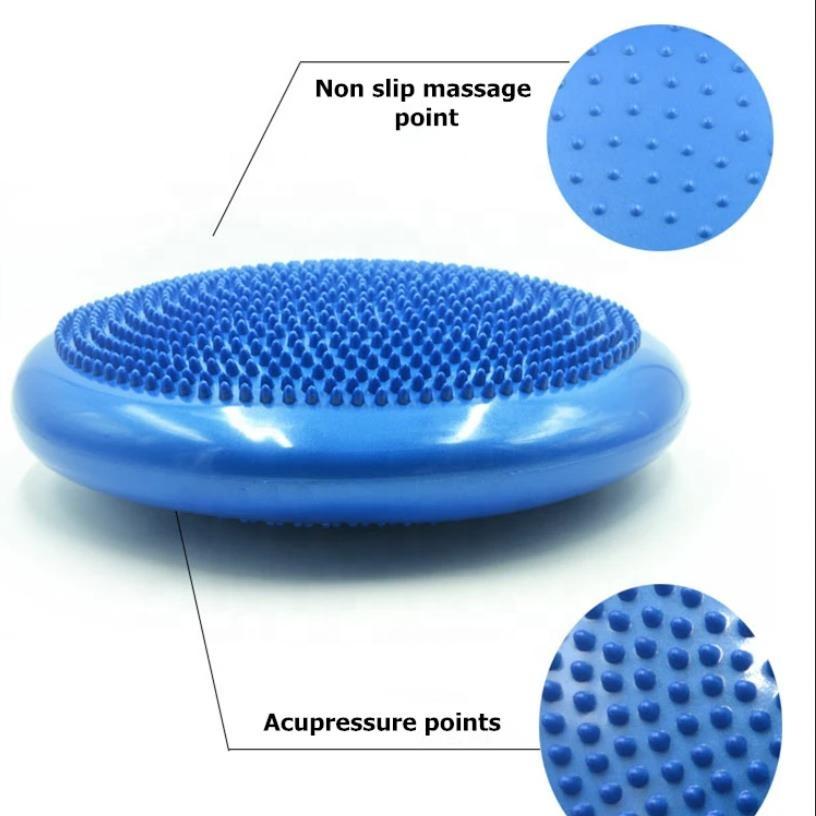 Round Customized Color Thick 33cm PVC Inflatable Balance Mat & Pad for Indoor Exercise Gym Foot Exercise with Customized Logo