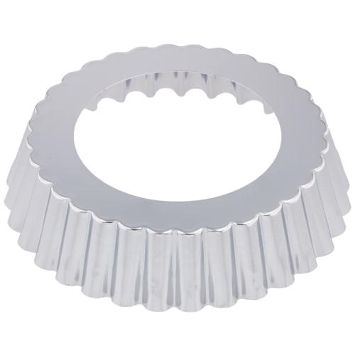 Tiger Crown Tart Pan, Silver, 176 X 38mm, Separate Tart Pan, 180cm Deep, Chrome-Plated Steel, Removable Bottom, 997