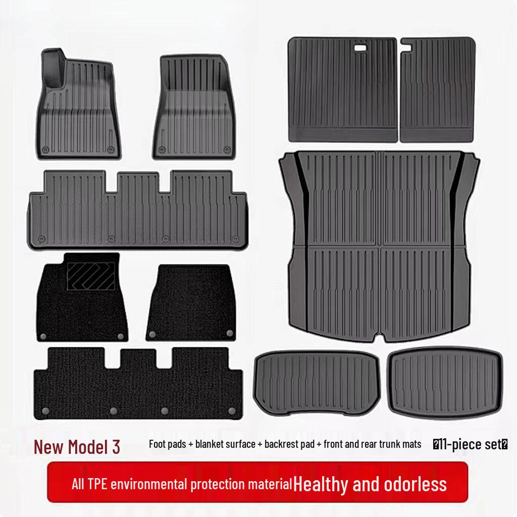 Tapis de sol TPE Haut de gamme pour Tesla Model Y/3 - Accessoires Auto Personnalisés