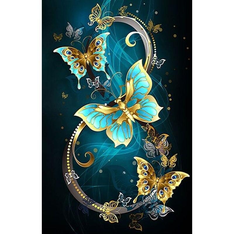 Diamond Painting Full Round Butterfly For Kids 5D Diy Diamond Embroidery Sale Animal Mosaic Handicraft