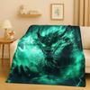 HD Yin Yang Element Dragon Chinese Loong Cartoon Flannel Blanket,Ultra Soft Warm Plush Throw for Home Bedroom Bed Sofa Cover Kid