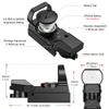 Tactical Red Green Dot Sight Scope Optics scope Red Dot Sight Hunting Optics Reflex Sight with 20mm Rail