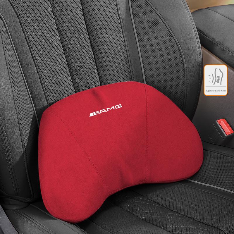 Car Headrest Neck Support Seat Lumbar Cushion Breathable Soft Neck Pillow Auto Accessories For Mercedes Benz AMG A B C E G CLA