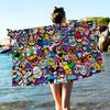 Cute B-rawl Game S-Stars Anime Beach Swimming Towel Soft Absorbent Washcloth Children's Gifts For Kids Travel Camping Gym