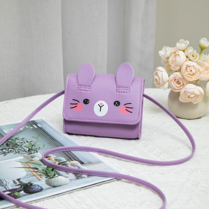 Mini Cartoon Rabbit Coin Purse Crossbody Bag for Children - 2025 Cute & Fashionable Design for Little Girls