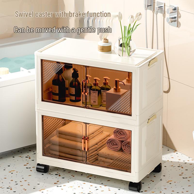 Folding Multi-Layer Plastic Storage Cabinet for Baby Clothes and Toys