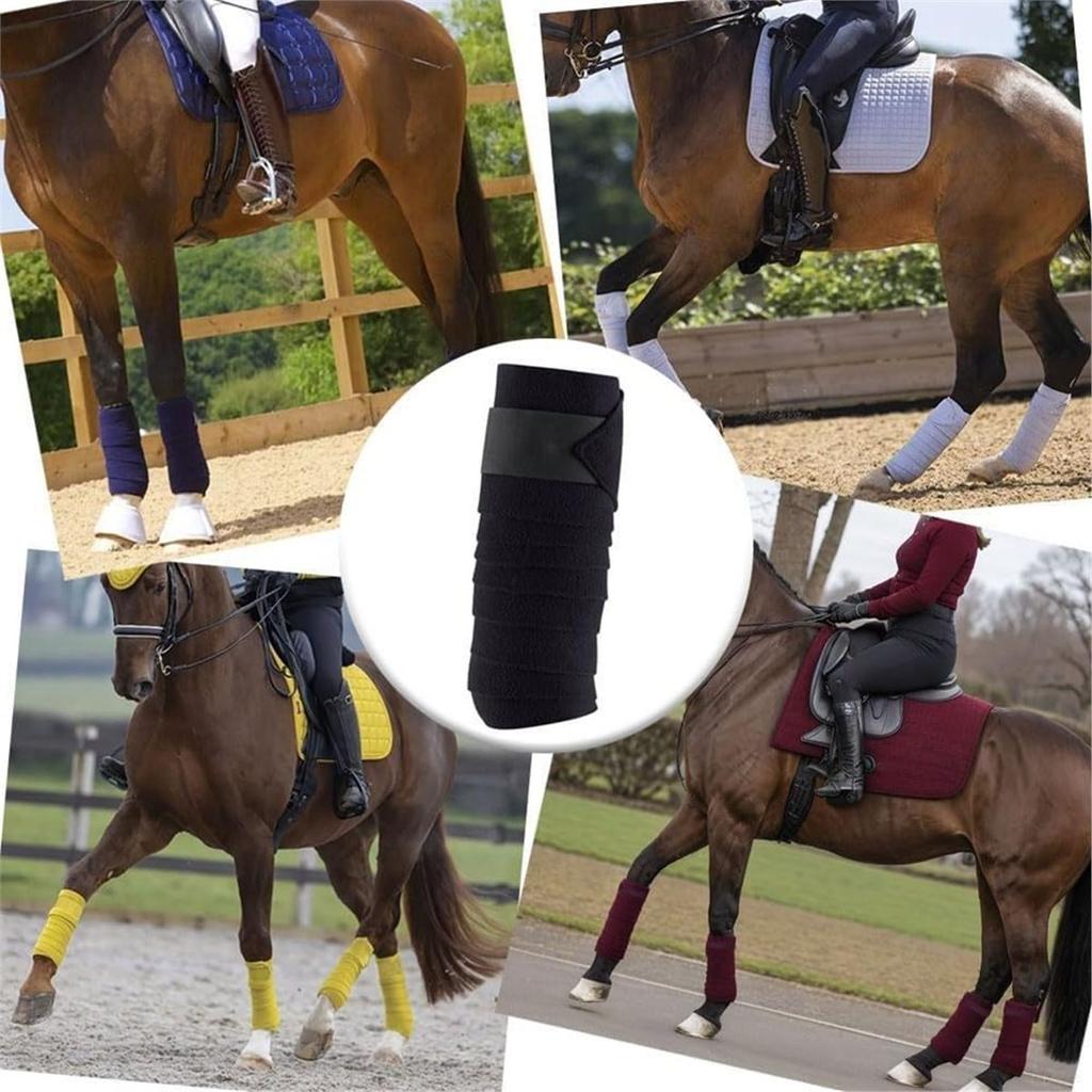 4pcs Horse Wraps Soft Wraps Equestrian Leg Bandage Wrap Horse Leg Injury Protective Cover