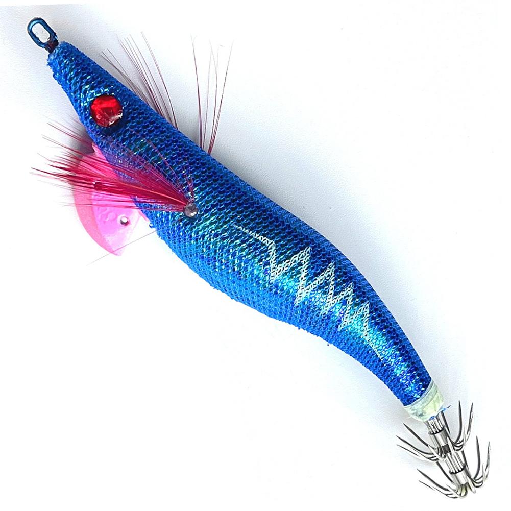 Luminous Wood Shrimp Lures Glow In Dark Squid Jig Hook Bait Simulation Jigging Hard Bait for Octopus Cuttlefish Fishing Tackle