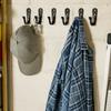 10Pcs Retro Style Wall Mounted Coat Hooks Iron Coat Single Hanger  Bedroom Storage