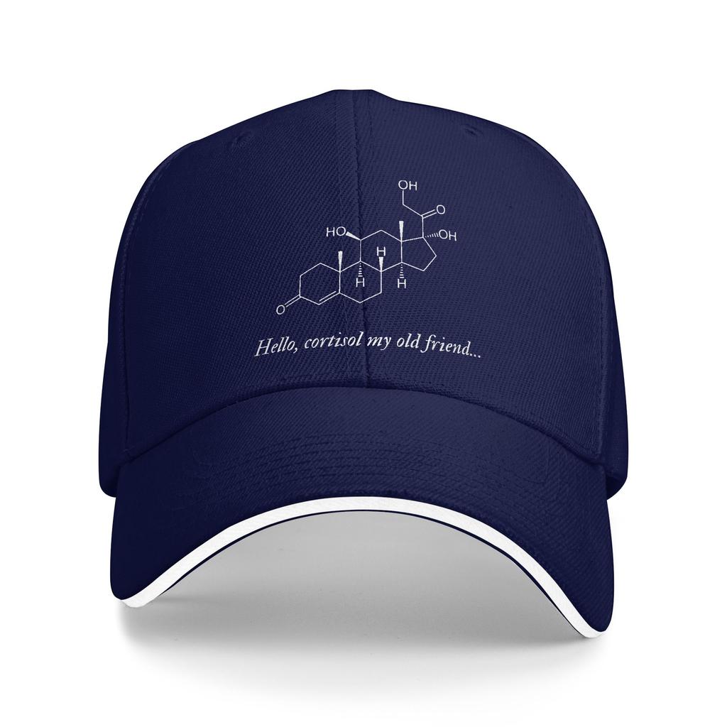 Summer Casual Baseball Cap Hello Cortisol My Old Friend Pharmacology Outdoor Sports Trucker Hat Men Sun Vintage Baseball Caps