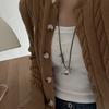 Korean Fashion Simple Cute Small Fish Pendant Necklace for Women Long Braided Rope Adjustable Sweater Chain Party Jewerly Gift