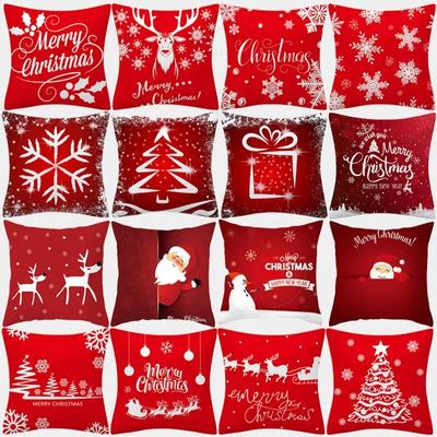Christmas Themed Pillowcases Car Accessories Office Santa Claus Living Room Sofa Home Pillowcases