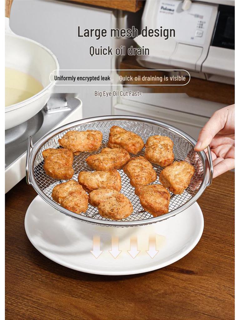 Stainless Steel Double Ear Skimmer Ladle with Handle