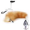 Long Fox Tail Anal Plug Sex Toy for Women Couple Stainless Steel Removable Buttplug SM Cospaly Butt Plug Tail for Adult Anal Toy
