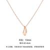 Simple Rose Gold Small Drop Necklace Niche Collarbone Chain Women's Daily Bean Pendant Accessories Versatile Jewelry