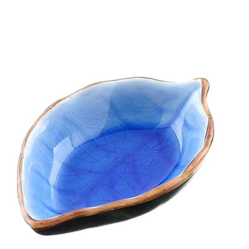 Креативная керамическая тарелка в форме листа, тарелка для соуса, кухонная посуда, практичная тарелка для специй