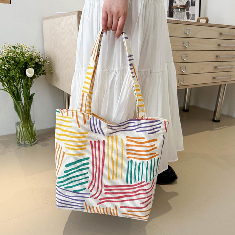 Yogodlns Velkokapacitní kabelka Luxusní značkové kabelky pro ženy Plátěná značková taška přes rameno Dámské tašky Stripe Shopper
