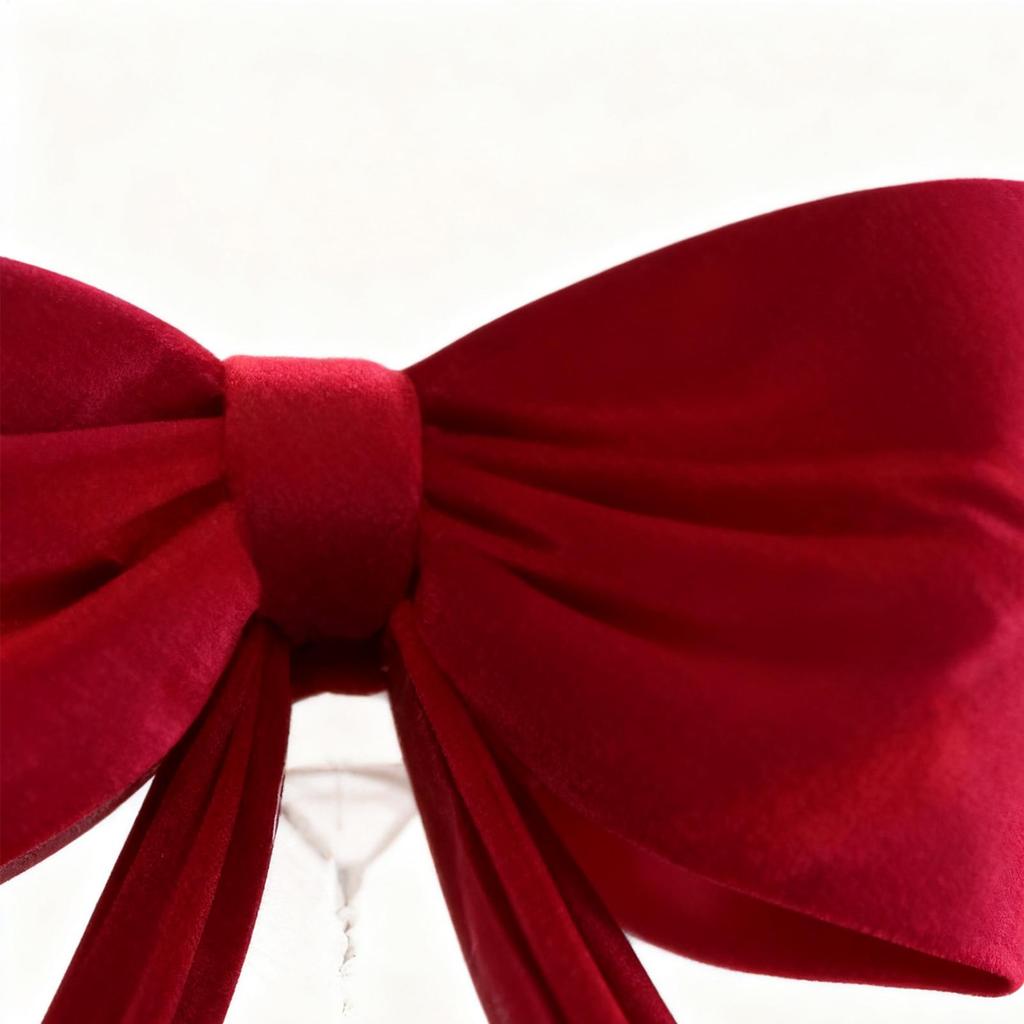 Christmas Tree Bow 70.8 Inches Large Velvet Ribbon Tie Decorative Bow For Living Room Entryway Party Mantel Wall Display Photo