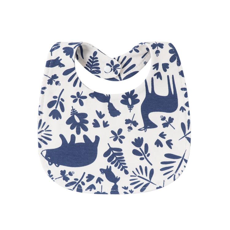 Newborn Baby Bibs Pure Cotton Double Layer Drool Bibs High Absorbency Burp Cloths For Infants Toddlers Soft Skin Friendly