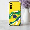 COOL B-Brazilian-N F-Flag-G ART Phone Case For Samsung Galaxy A73,A72,A71,A70,A53,A52,A51,Soft Silicone Black Cover