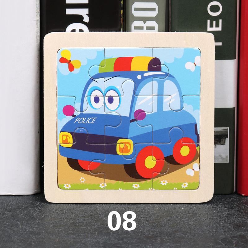 Kids Funny Cartoons Puzzle Toy Jigsaw Wooden Educational Study