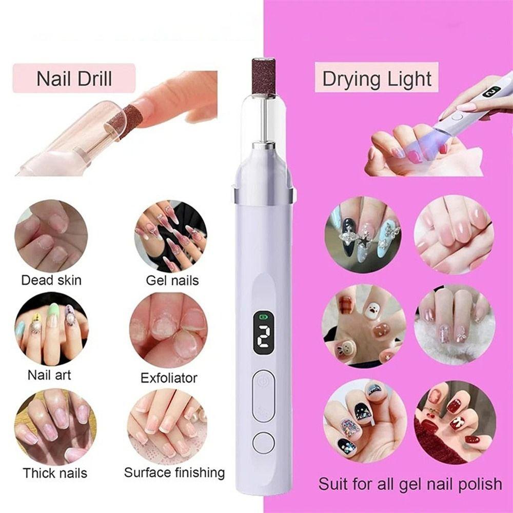 Handheld Electric Nail Polisher Rechargeable Nail Sanding File  Dead Skin Removal