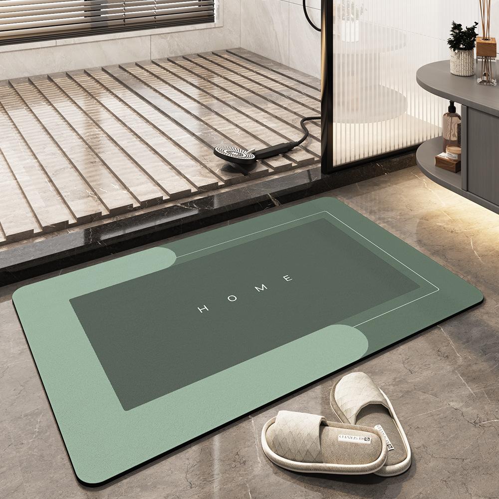 Bathroom Floor Mat, Water-Absorbing And Dirt-Resistant Diatom Mud Floor Mat, Non-Slip Mat At The Door Of The Household Bathroom, Diatom Mud