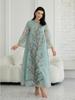 NC90 Women's Plus Size Embroidered Sequin Abaya Dress - Middle Eastern & Western Style