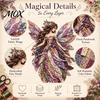 Fabric Craft Supplies Flower Fairy Patchwork DIY Kit, Layered Sewing Floral Wall Decoration Kit for Adults, Whimsical Home Decor
