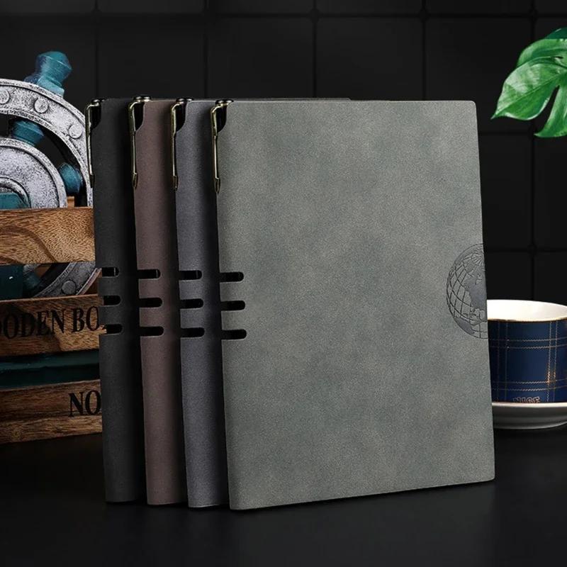 Diario A5 in Pelle PU Agenda Giornaliera Planner Taccuino Organizer Rigido Semplice Cancelleria Ufficio Scuola Fornitura Blocco Note