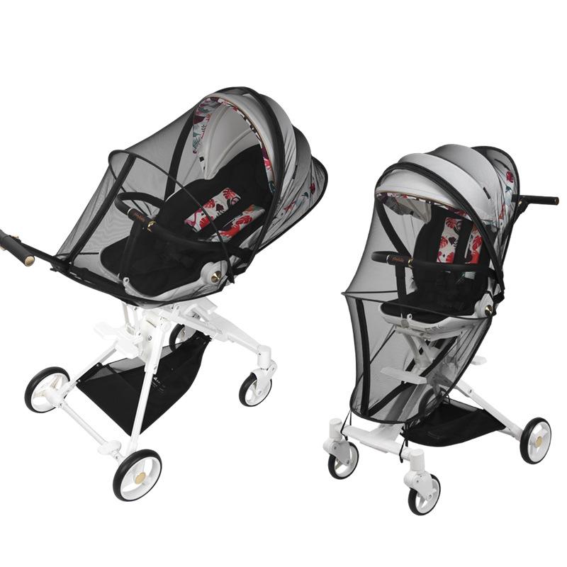 Rundes T6 Universelles Kinderwagen-Moskitonetz & Sonnenschutz mit Kühlmatte Zubehör