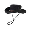 Solid Color Hiking Fisherman Hat Sun Protection Hiking Cap Breathable Western Cowboy Hat  Famale