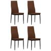 Day and Night - Day and Night Dining Chairs 4 Units Brown Fabric