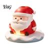 Christmas Table Decoration Santa Claus Humidifier, Mini Cool Mist Resin Atmosphere Night Light Humidifier with LED for Car Bedroom Home Office Silent