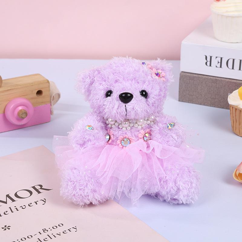 

Adorable Teddy Bear Plush Toy Couple in Wedding Attire Keychain - Perfect Schoolbag Pendant & Wedding Gift 20 cm фіолетовий