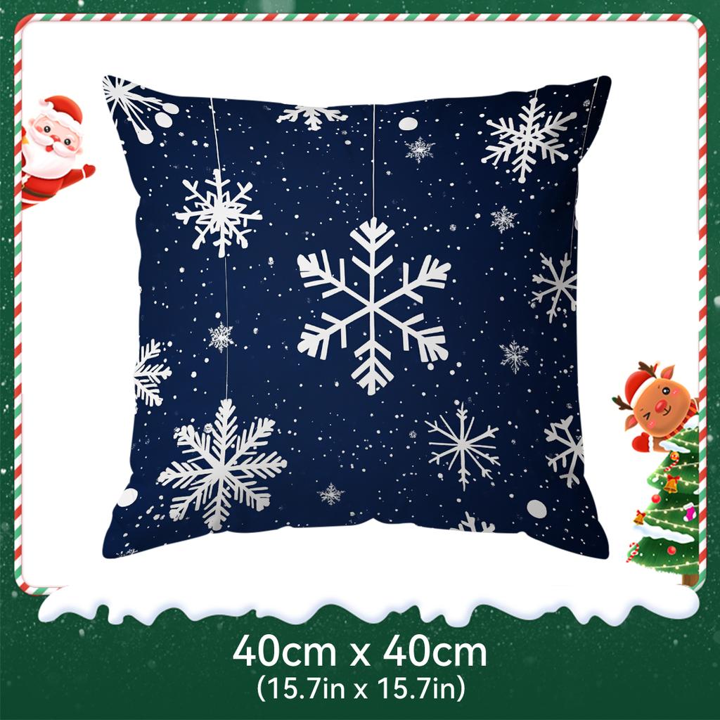 Christmas Snowflake Pillowcase Bedroom Sofa Cushion Cover 100% Polyester Living Room Soft Cushion Pillowcase Home Decor