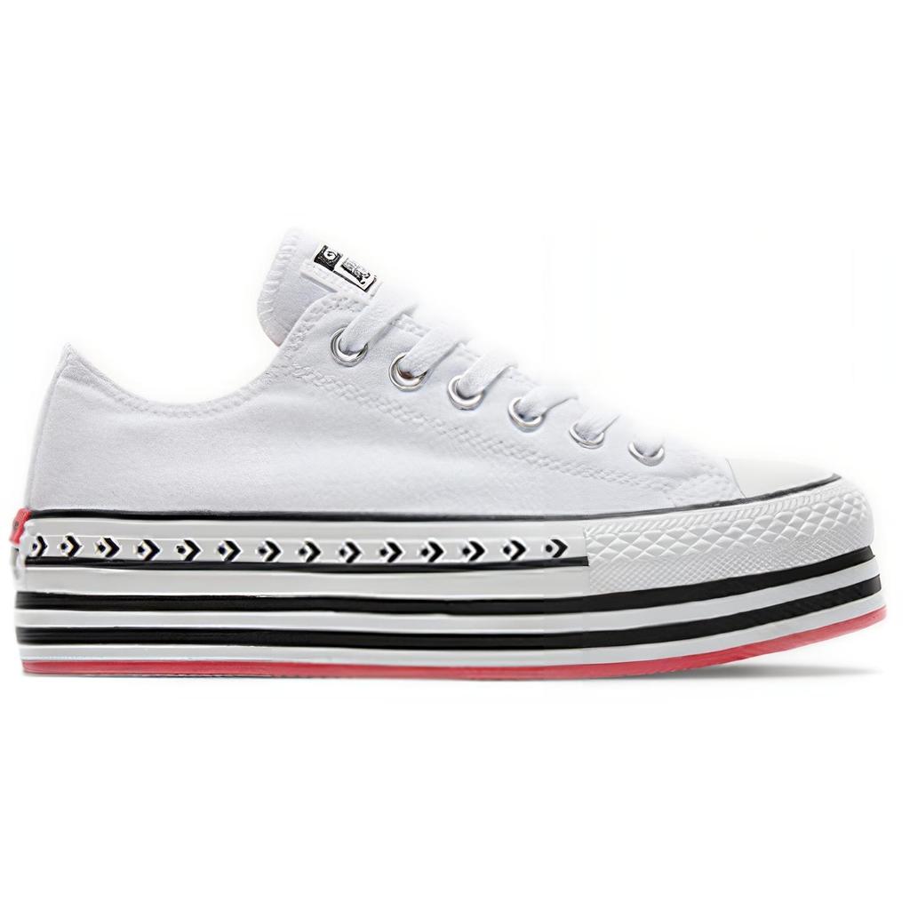 (WMNS) Converse Chuck Taylor All Star Platform Layer Low 'Logo Play - White' Donna 566762C