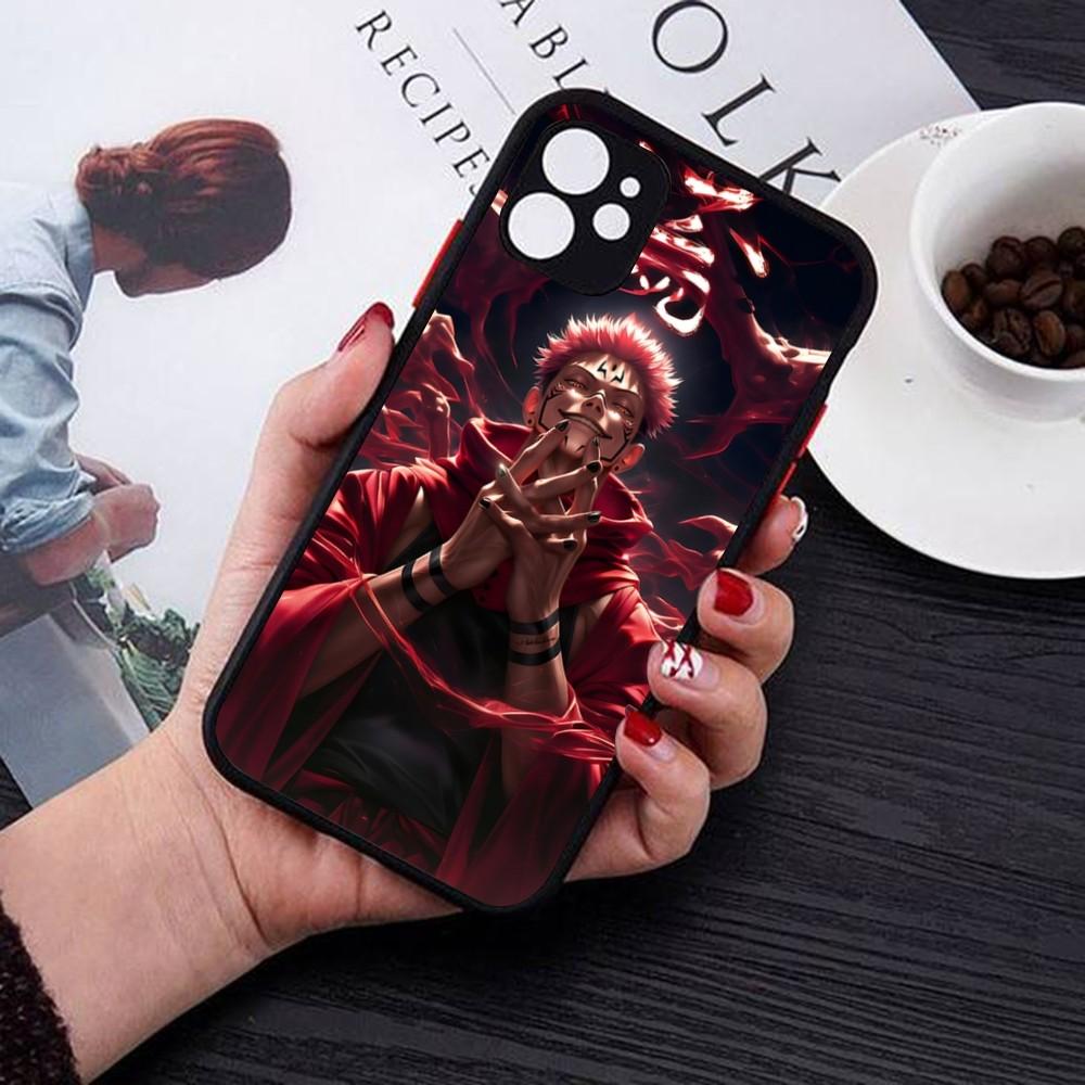 Jujutsu Kaisen Ryomen Sukuna Phone Case For IPhone 14 11 12 13 Mini Pro Max 8 7 Plus X XR XS MAX Translucent Matte Cover
